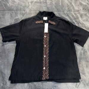 BDG Black Casual Button Down Shirt